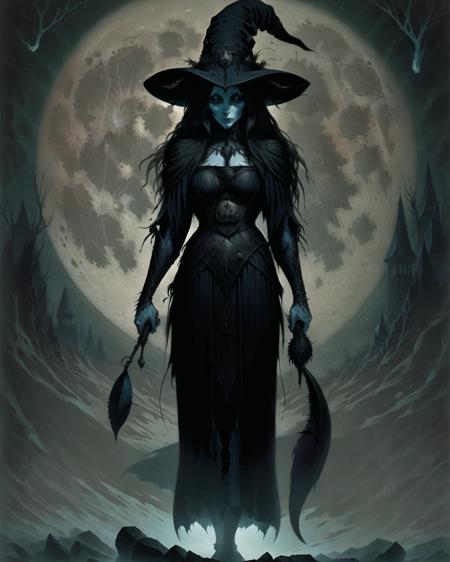01233-3668162269-bromart, a witch standing silhouetted in front of the (moon_0.9), American art, gothic art, fantasy literature, book cover.png